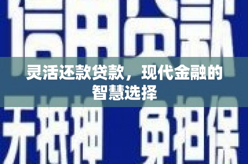 新和灵活还款贷款，现代金融的智慧选择