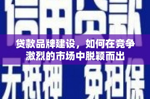 新和贷款品牌建设，如何在竞争激烈的市场中脱颖而出