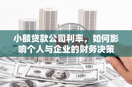 新和小额贷款公司利率，如何影响个人与企业的财务决策