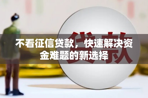 新和不看征信贷款，快速解决资金难题的新选择