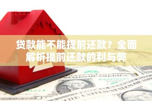 新和贷款能不能提前还款？全面解析提前还款的利与弊