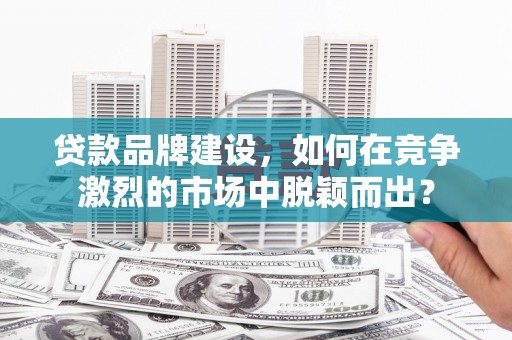 新和贷款品牌建设，如何在竞争激烈的市场中脱颖而出？
