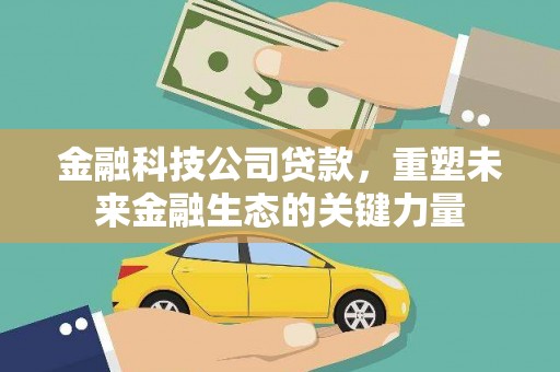 新和金融科技公司贷款，重塑未来金融生态的关键力量