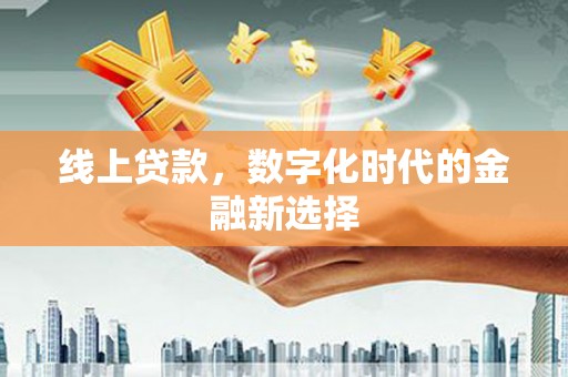 新和线上贷款，数字化时代的金融新选择
