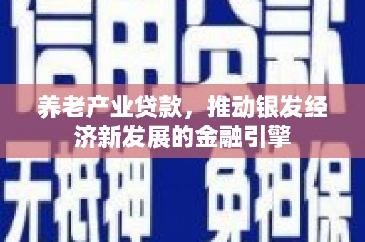 新和养老产业贷款，推动银发经济新发展的金融引擎