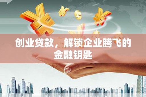 新和创业贷款，解锁企业腾飞的金融钥匙