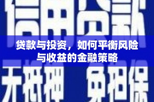 新和贷款与投资，如何平衡风险与收益的金融策略